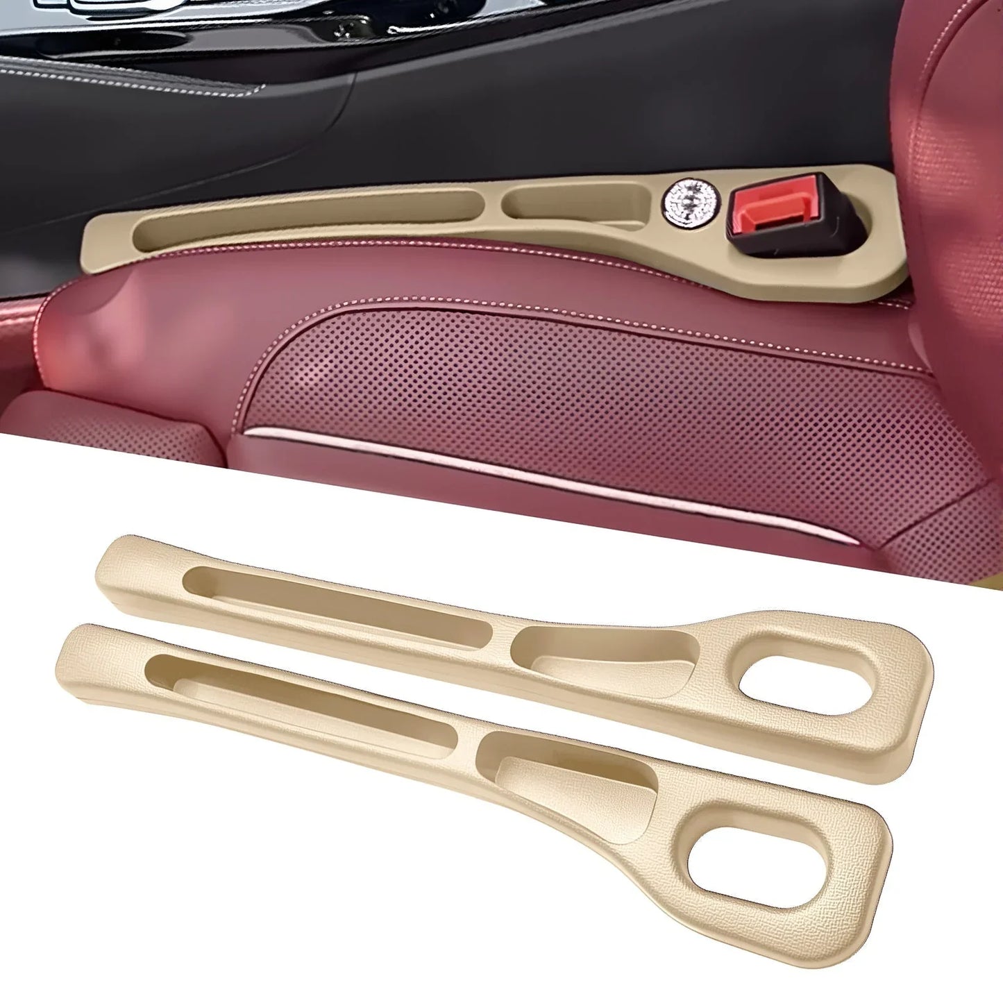 Drop Stopper ๐ฑ๐ซ- Universal Car Seat-Gap Filler Duo (Belt-Slot Safe)