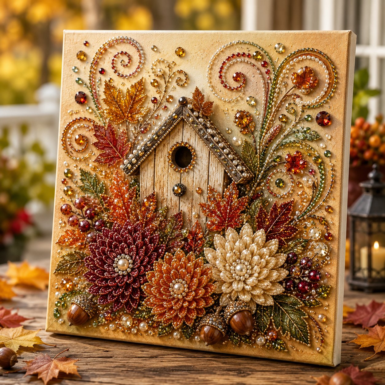 🔥 Last Day 49% OFF - 🍂💎 Autumn Pearl Painting Kit – Relaxing DIY Craft to Create Sparkling Fall Artwork 🖌️