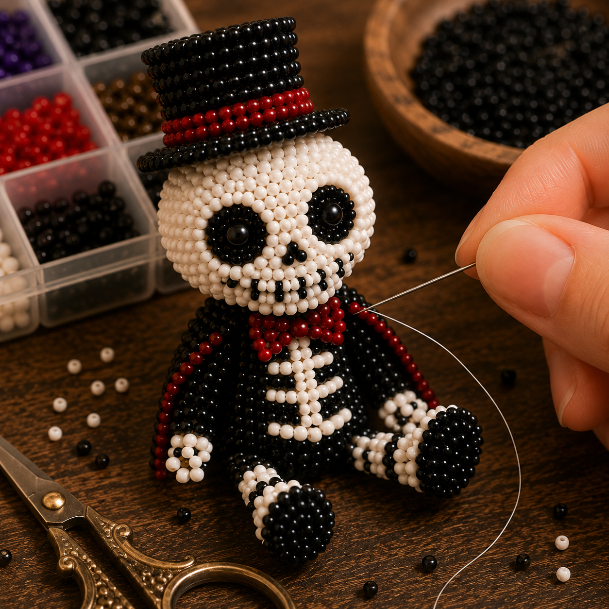 💀 3D Beaded Skeleton DIY Kit
