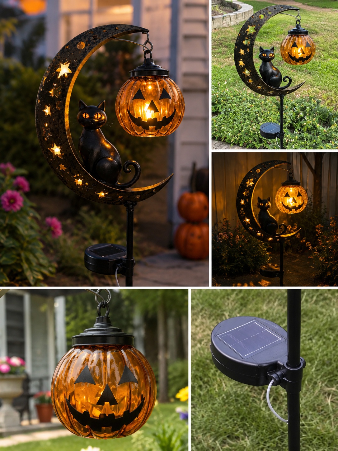 ๐ฅ 55% OFF TODAY ๐ป Solar Halloween Garden Stake Light with Black Cat & Pumpkin