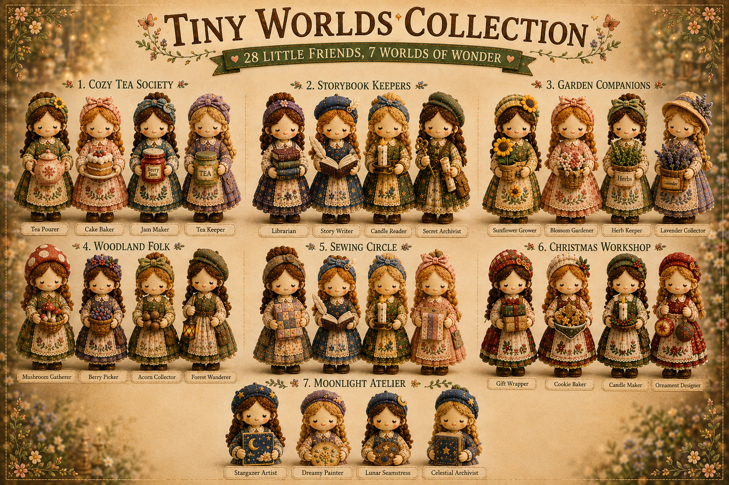 🎁Last Day Buy 2 Save 10%🧵 Tiny Worlds Collection – Patchwork DIY Kit Series