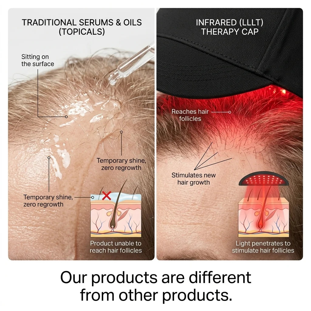🔥 Power Red Light Therapy Cap🔥 | Reverse Thinning Hair Completely Infrared Hair Growth Cap