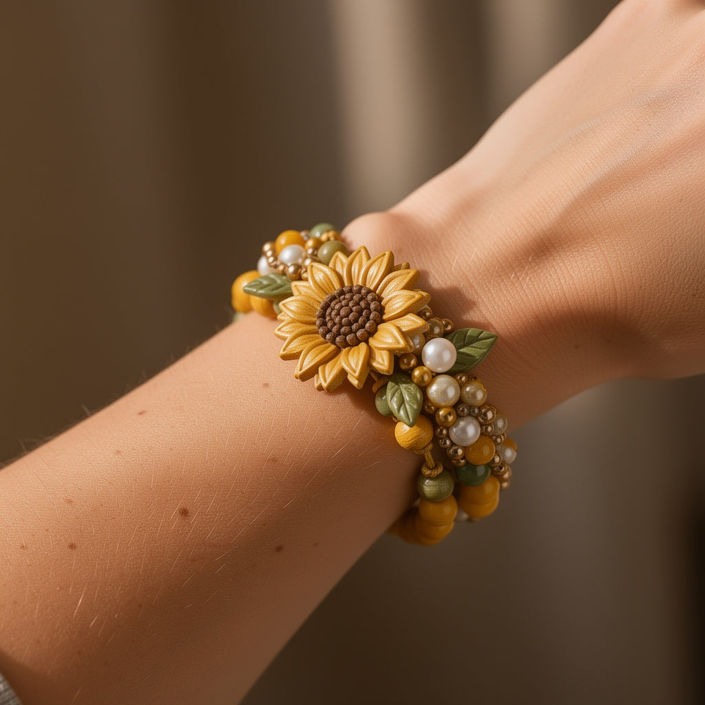 🔥50% Off Last Day - BUY 3 GET 1 FREE-🌻🍄Cottage Garden Charm Bracelet DIY Kit Series🌼🌾🧺