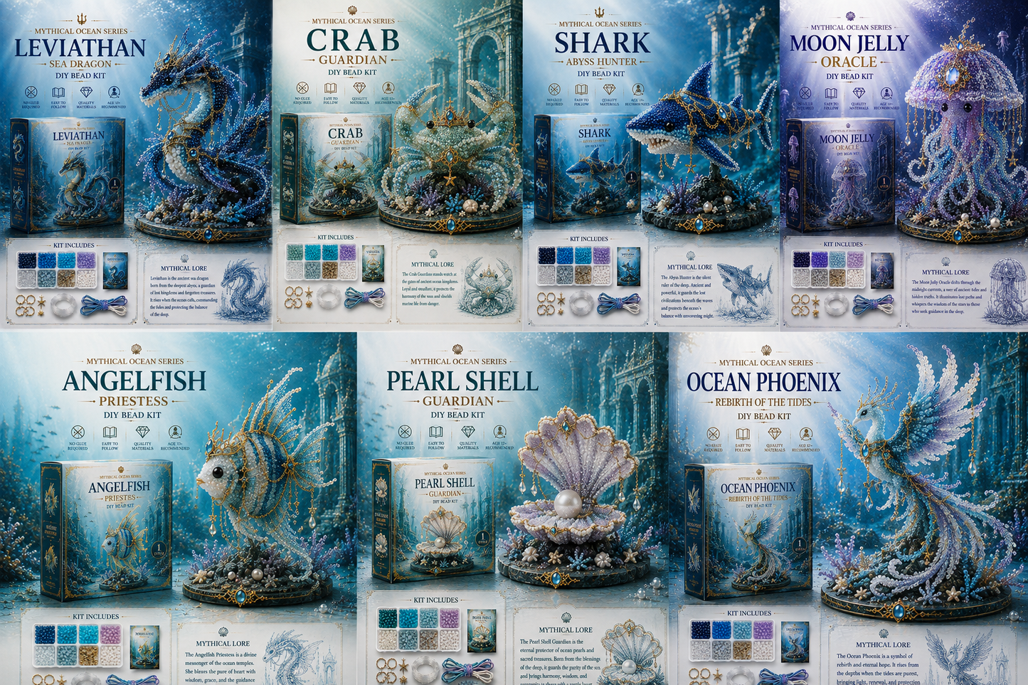 🔥Last Day: BUY 3 GET 1 FREE🌊 Mythical Ocean DIY Bead Kit