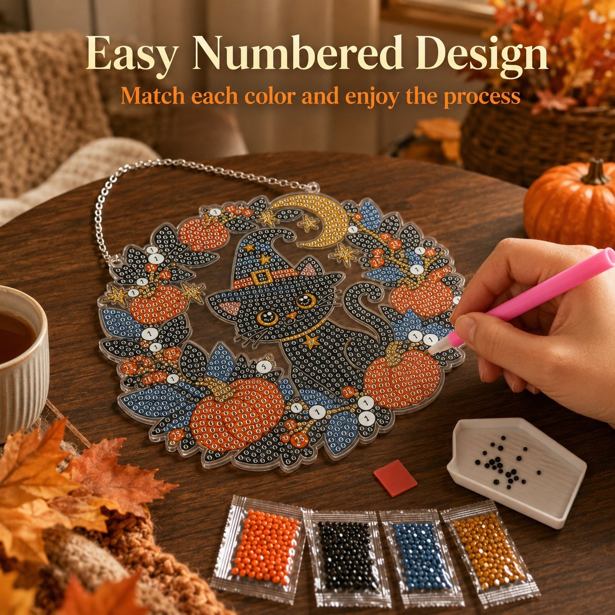 🔥LAST DAY 50% OFF - 👻✨ DIY Spooky Hanging Ornament Kit | Cute Handmade Decor for Holidays, Parties & Home Displays