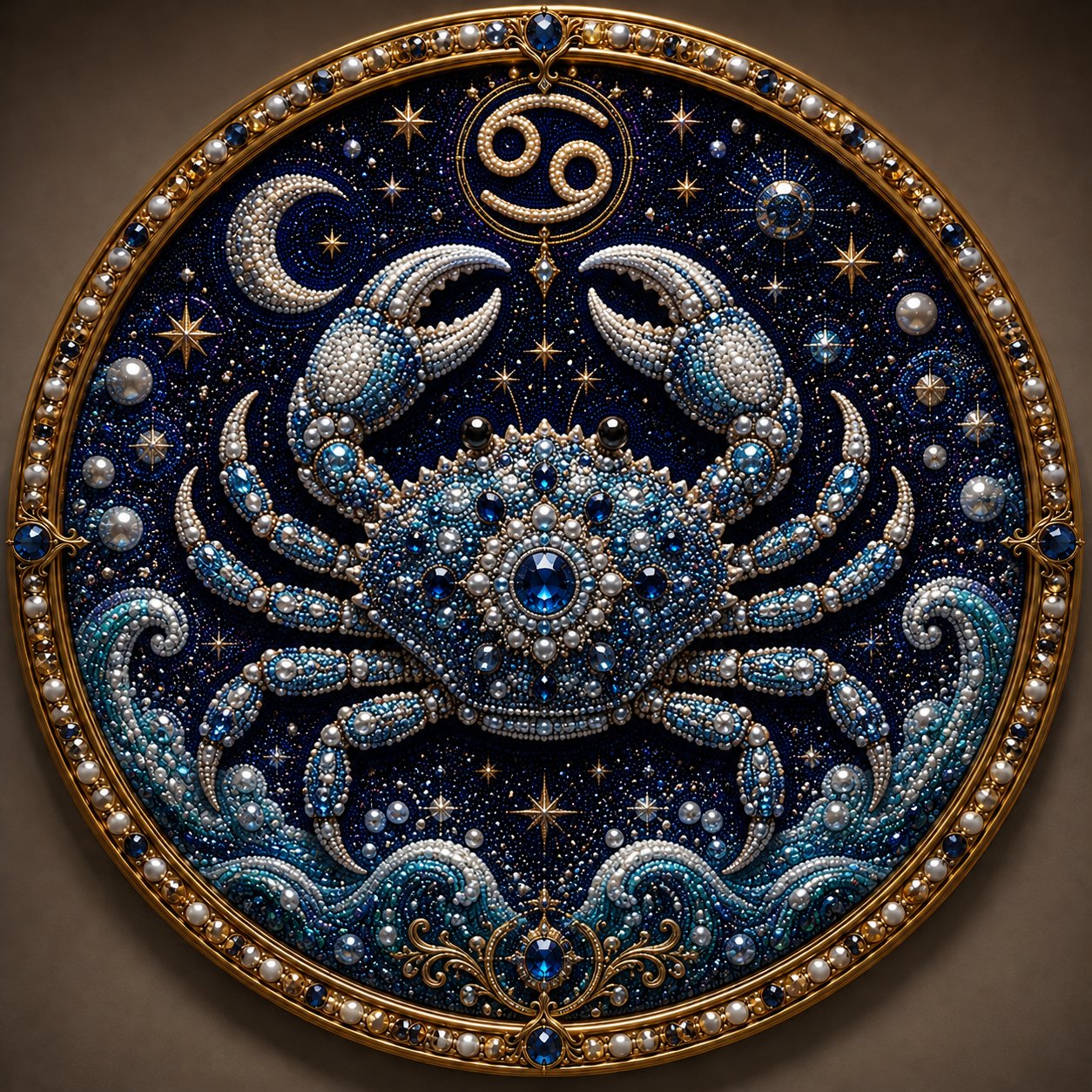🔥 LAST DAY 49% OFF – ✨ Premium 3D Pearl 12 Zodiac Signs Art Kit | Luxury Flocked Canvas with Scratch-Resistant Non-Fading Pearl Beads DIY Handmade Astrology Decor ♈🌙💎