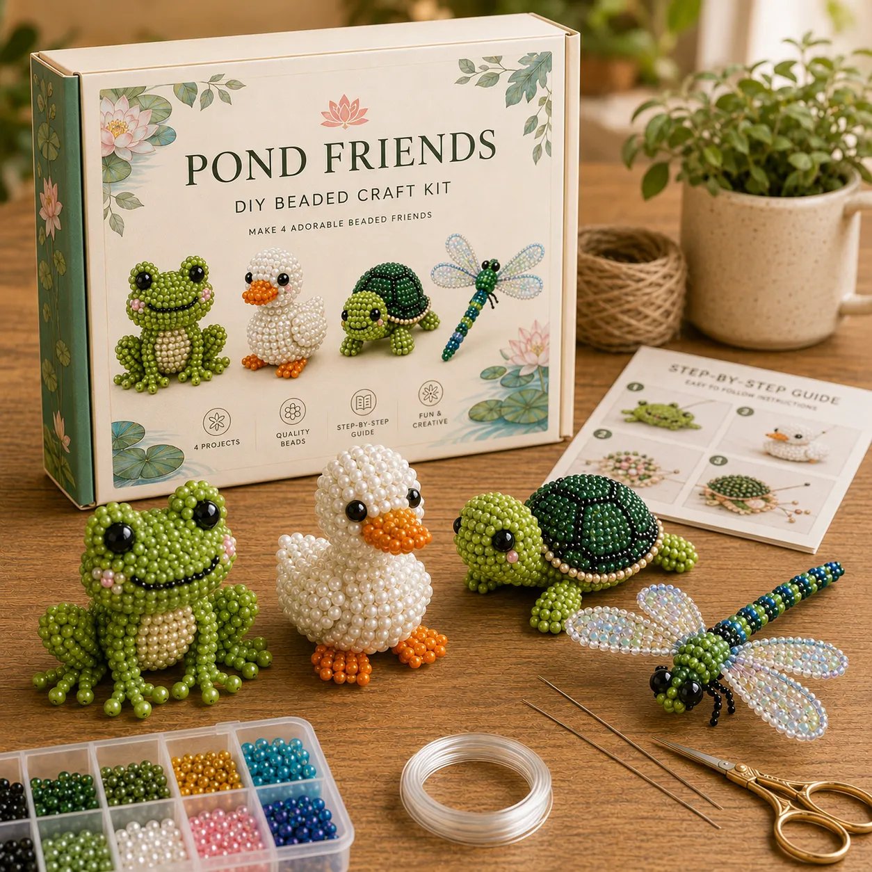 🔥Last Day 49% OFF - 🧵✨Tiny 3D Beaded Animal DIY Kit