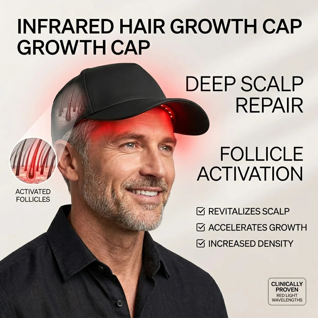 🔥 Power Red Light Therapy Cap🔥 | Reverse Thinning Hair Completely Infrared Hair Growth Cap