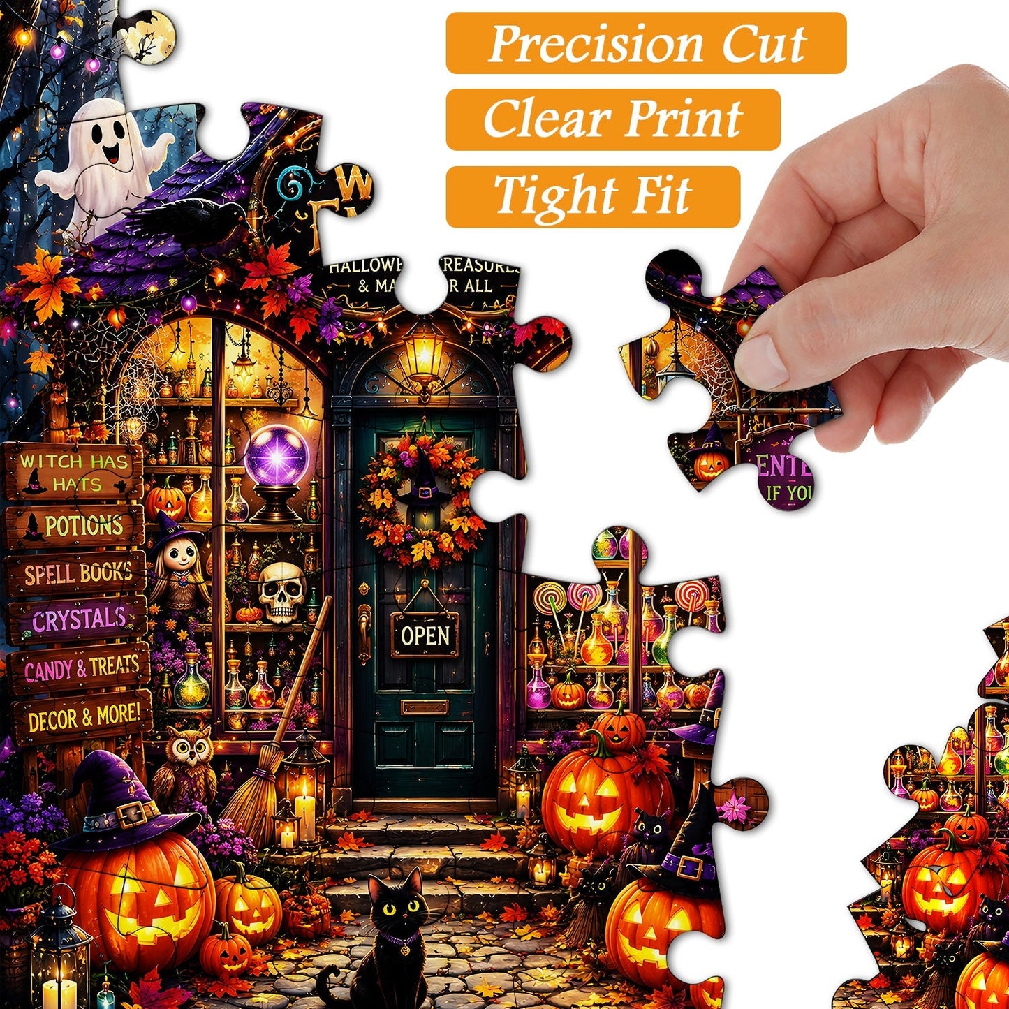 Create, Learn, and Enjoy Halloween Together with a Hands-On Puzzle Craft 🎃👨‍👩‍👧‍👦✨