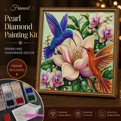 DIY Framed Hummingbird Pearl Art Kit