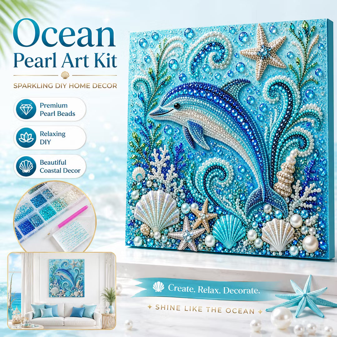 Ocean Friends Pearls Painting Kit DIY Diamond Painting Pearl Dot Crafts