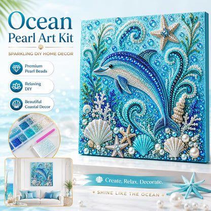 Ocean Friends Pearls Painting Kit DIY Diamond Painting Pearl Dot Crafts