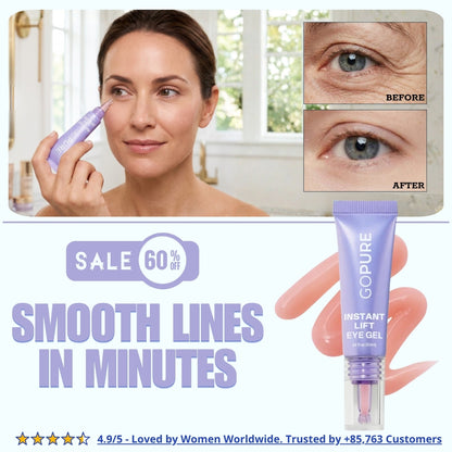 SPECIAL LAUNCH PRICE | GOPURE™ Instant Lift Eye Gel | For Puffiness & Bags, Wrinkles, Fine Lines and Dark Circles