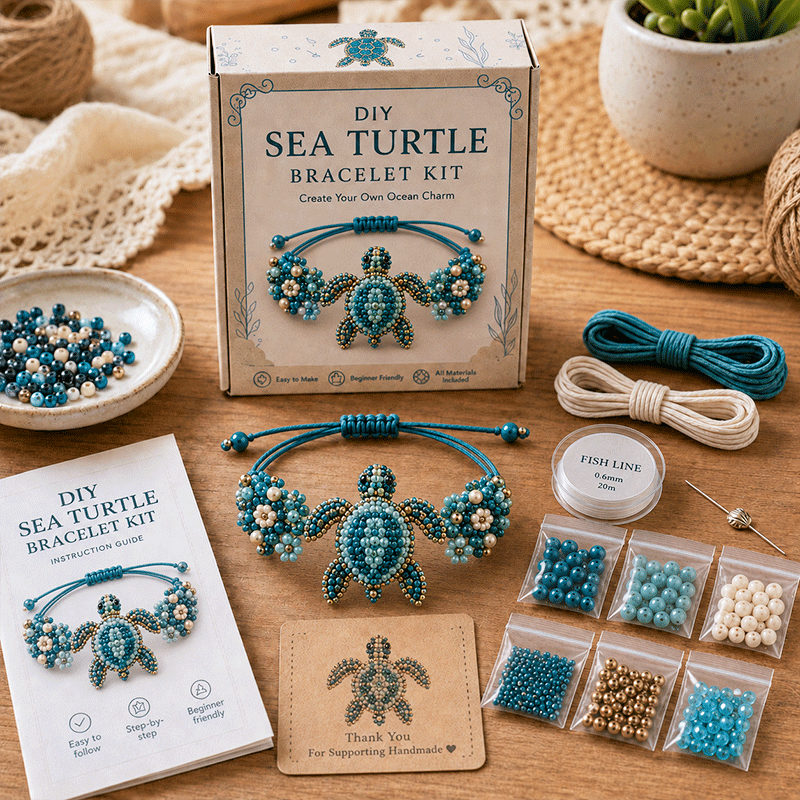 DIY Beaded Bracelet Making Kit 💎✨ – Relaxing Jewelry Craft Set for Beautiful Handmade Bracelets