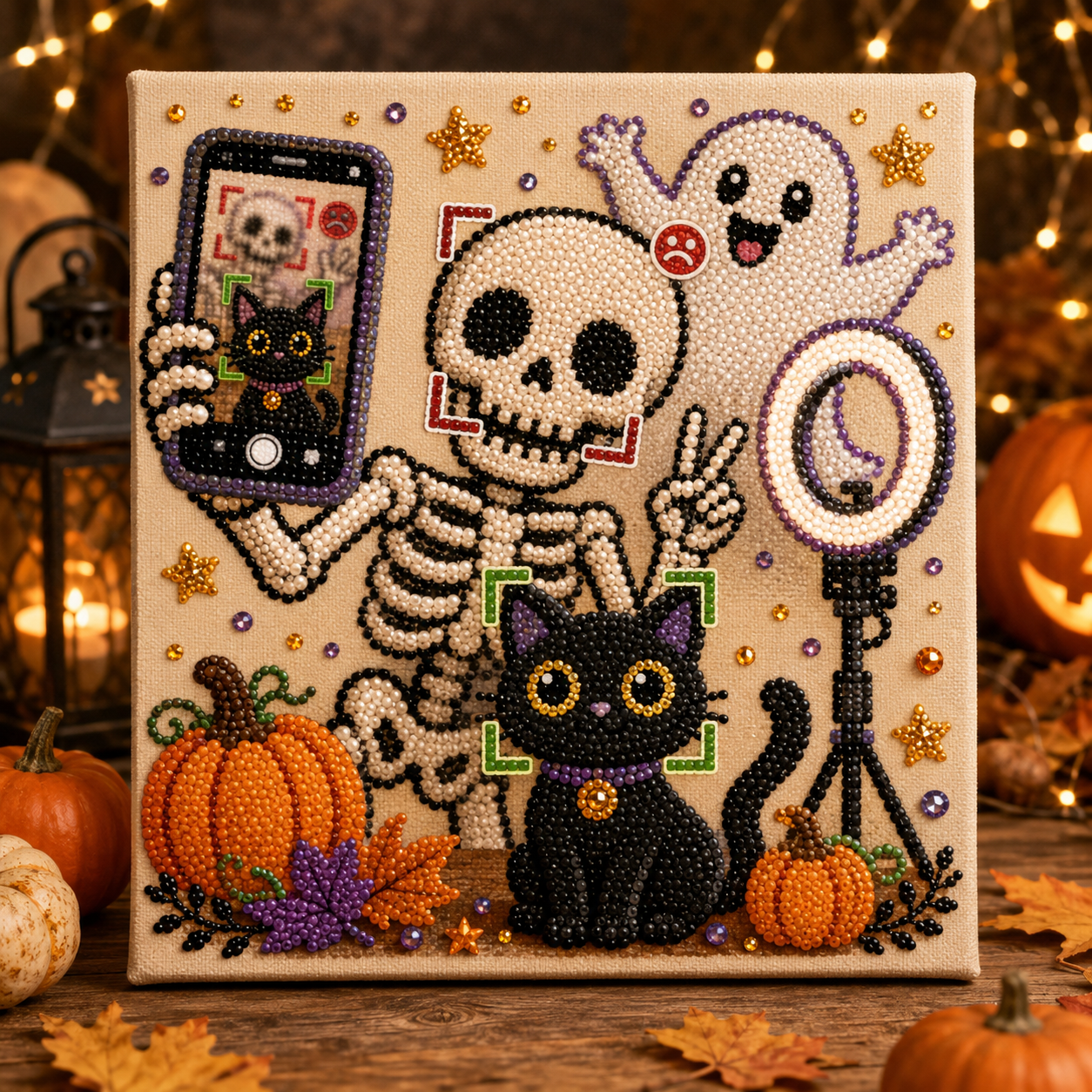 🎃 Absurd Halloween Moments Pearl Art Kit 👻🎃 – Spooky‑Cute DIY Beaded Wall Art