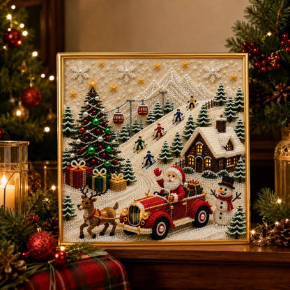 🧘Relaxing & Beginner-Friendly-🎄🎅 Premium 3D Pearl Christmas Wall Art Kit