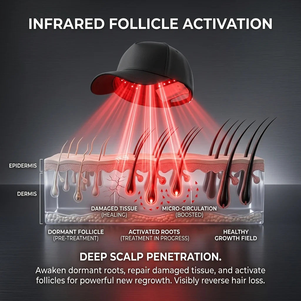 🔥 Power Red Light Therapy Cap🔥 | Reverse Thinning Hair Completely Infrared Hair Growth Cap