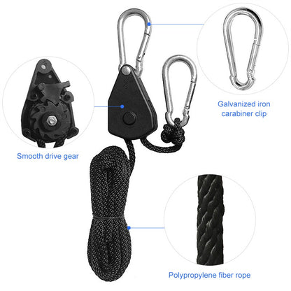 1/8 Inch Adjustable Rope Ratchet Hanger (2-Pack)