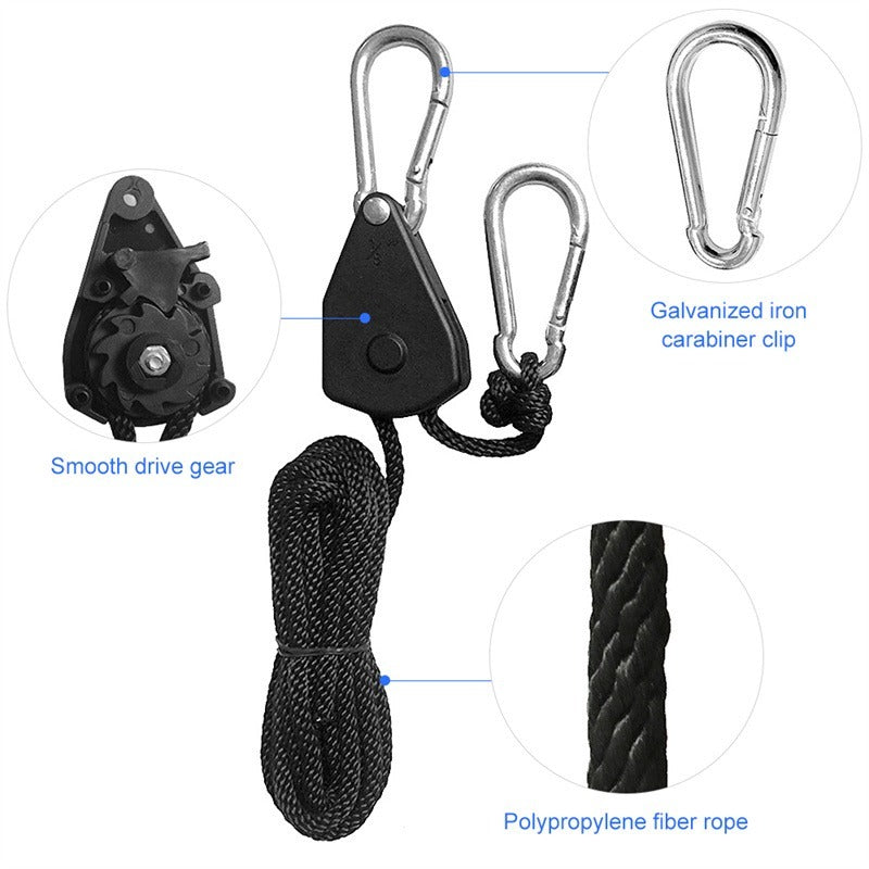 1/8 Inch Adjustable Rope Ratchet Hanger (2-Pack)
