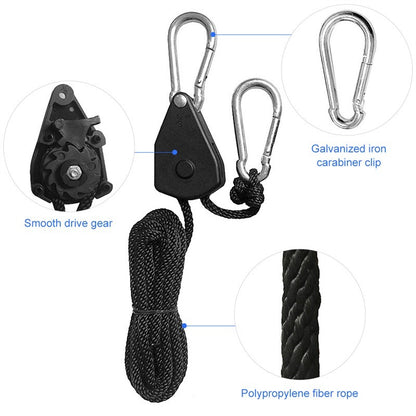 1/8 Inch Adjustable Rope Ratchet Hanger (2-Pack)