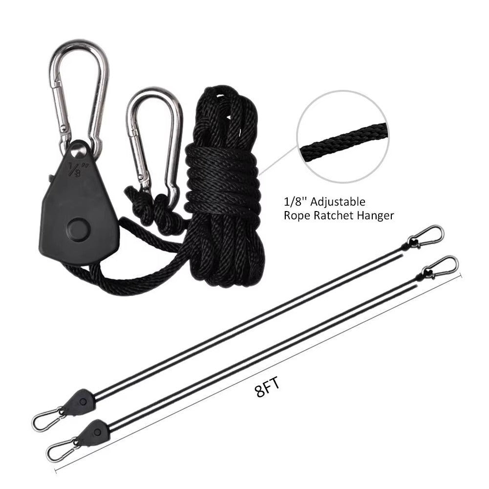 1/8 Inch Adjustable Rope Ratchet Hanger (2-Pack)