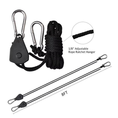 1/8 Inch Adjustable Rope Ratchet Hanger (2-Pack)