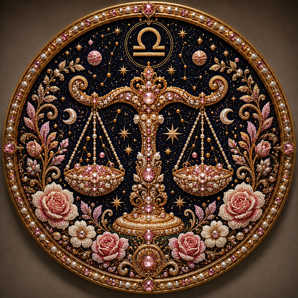 🔥 LAST DAY 49% OFF – ✨ Premium 3D Pearl 12 Zodiac Signs Art Kit | Luxury Flocked Canvas with Scratch-Resistant Non-Fading Pearl Beads DIY Handmade Astrology Decor ♈🌙💎