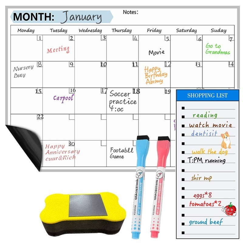 Magnetic Fridge Calendar Board Set