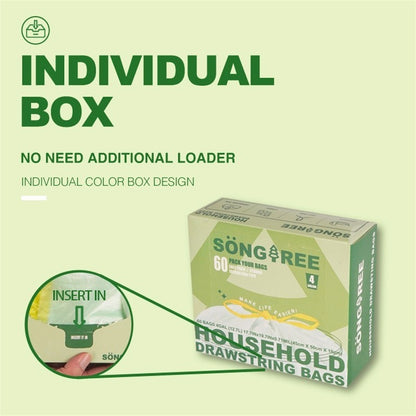 SÖNGREE 4 Gallon Drawstring Trash Bags 60 Count