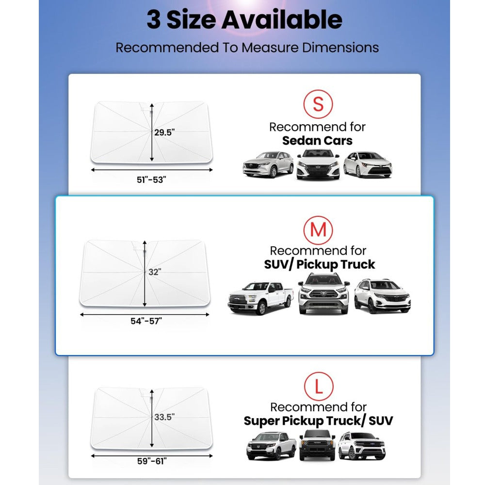 Foldable Car Windshield Sun Shade Umbrella