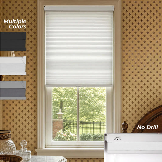 Drill-Free Cordless Honeycomb Blinds – Adjustable Blackout Blinds