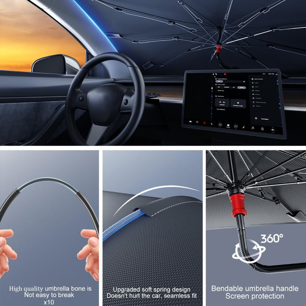 Foldable Car Windshield Sun Shade Umbrella