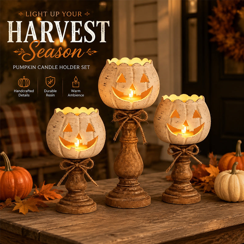 🕯️ Create the coziest autumn atmosphere in your home: Pumpkin Candlestick 🎃