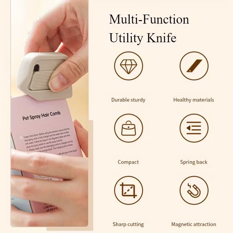 Magnetic Automatic Rebound Utility Knife