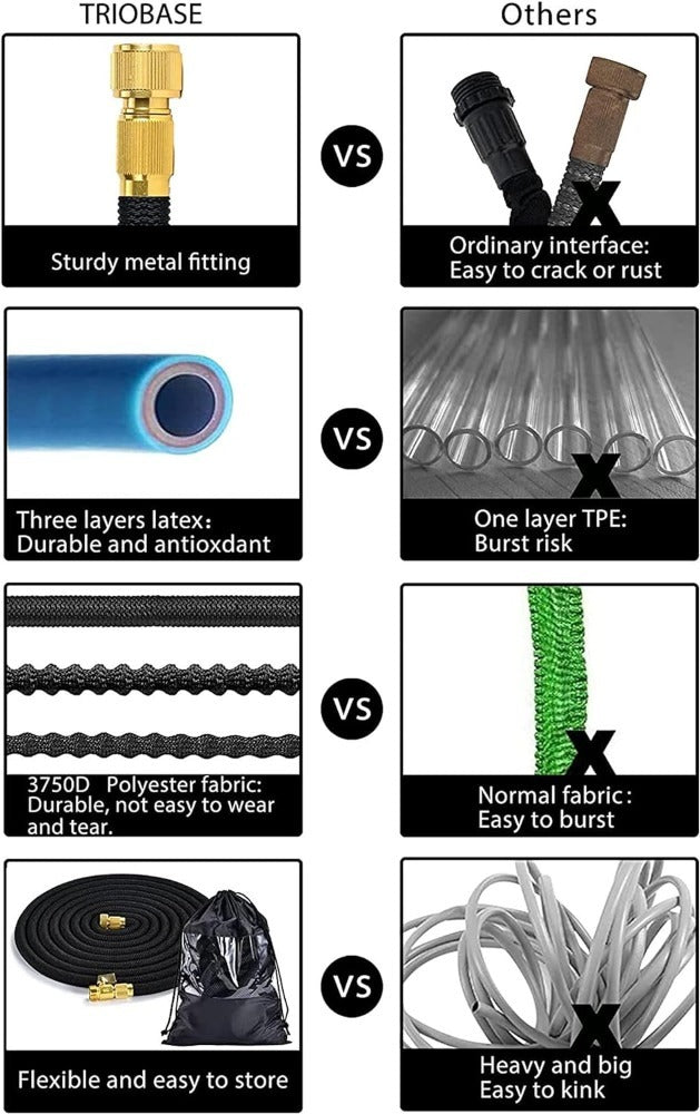 25FT Expandable Garden Hose Pipe Set
