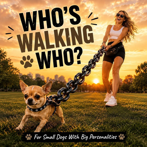 Iron Paw Comedy: The "Heavy" Chain Leash That's Light as a Feather! ⛓️✨