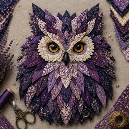 💥 LAST DAY 49% OFF - 🦉 Layered Fabric Owl Wall Art DIY Kit – Easy for Beginners, Guide Included (📦Buy 2 Free Shipping)