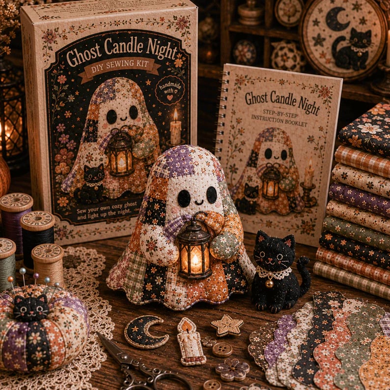🔥49% Off Last Day - 👻Little Ghost’s Cozy Halloween DIY Patchwork Kit