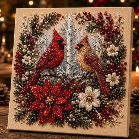📈🔥2026 Top Picks🐦 Cardinal Winter Pearl Art DIY Kit