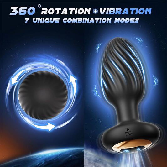Rotating Vibrating Anal Plug