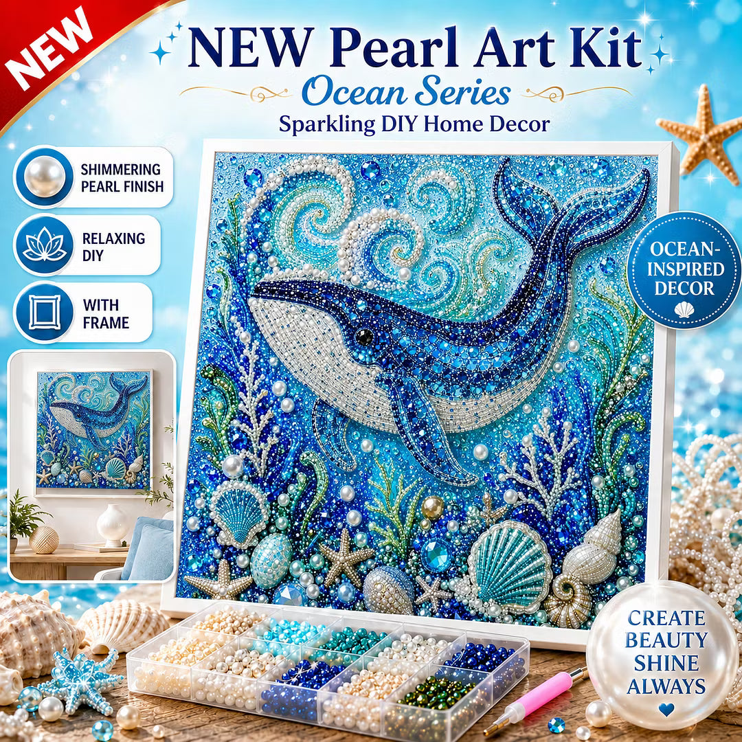 Ocean Friends Pearls Painting Kit DIY Diamond Painting Pearl Dot Crafts