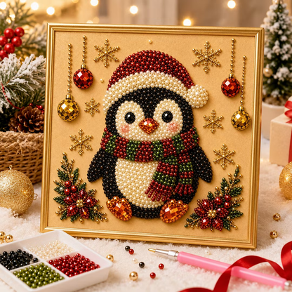 🎄Beginner-Friendly & Calming-💎 DIY Holiday Pearl Painting Kit With Frame