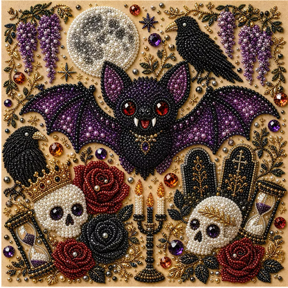 👻✨ Halloween Pearl Art DIY Kit – Spooky‑Cute Ghost & Pumpkin Beaded Wall Art
