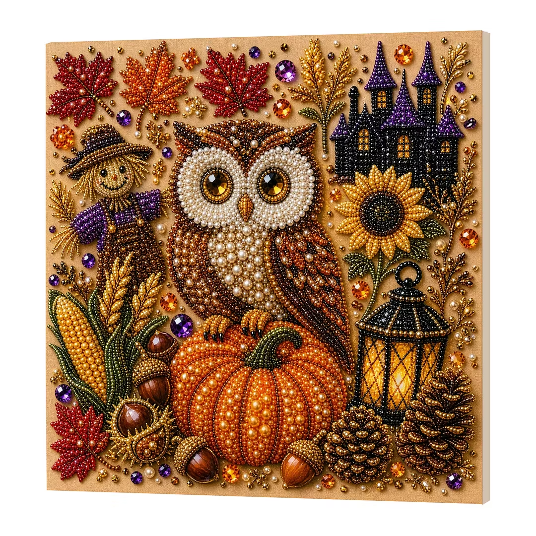 👻✨ Halloween Pearl Art DIY Kit – Spooky‑Cute Ghost & Pumpkin Beaded Wall Art