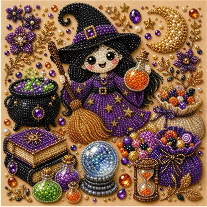 👻✨ Halloween Pearl Art DIY Kit – Spooky‑Cute Ghost & Pumpkin Beaded Wall Art