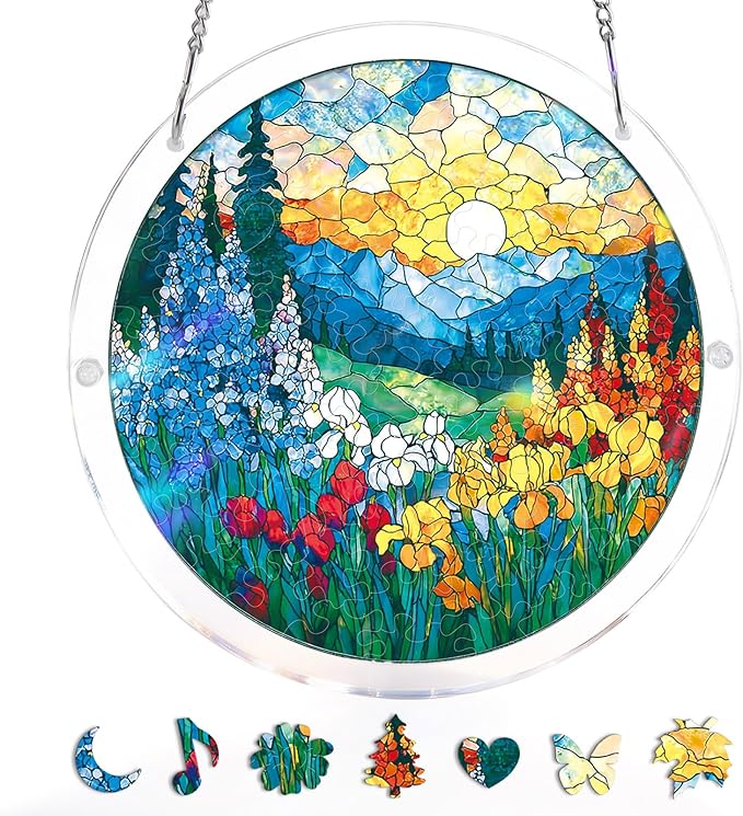 🧩 Stained-Glass Puzzle Kit: A Calm, Colorful Escape for Your Hands & Heart 💖🌿