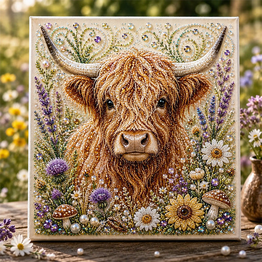 🔥 Last Day 49% OFF - Highland Cow Pearl Art DIY Kit – Relaxing DIY Craft to Create Stunning Coastal Artwork (📦Buy 2 Free Shipping)
