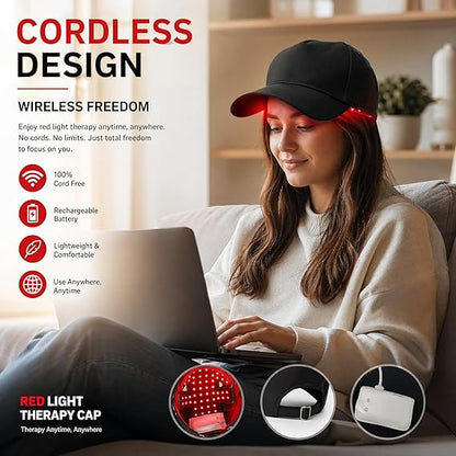 🔥 Power Red Light Therapy Cap🔥 | Reverse Thinning Hair Completely Infrared Hair Growth Cap