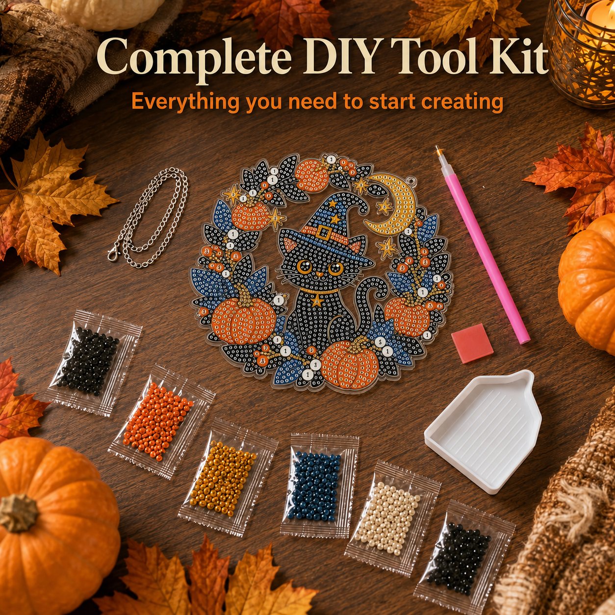🔥LAST DAY 50% OFF - 👻✨ DIY Spooky Hanging Ornament Kit | Cute Handmade Decor for Holidays, Parties & Home Displays