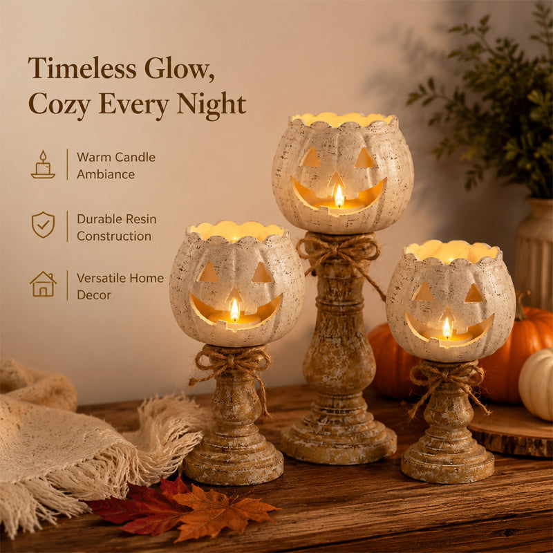 🕯️ Create the coziest autumn atmosphere in your home: Pumpkin Candlestick 🎃